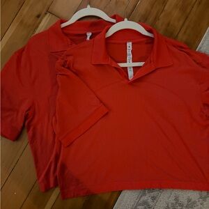 Lululemon Swiftly Tech Relaxed-Fit Polo Shirt in the color Hot Heat/Red Glow (2)